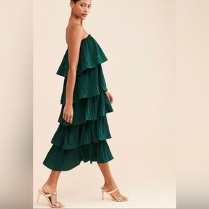 Anthropologie X Mare Mare tiered midi dress BLACK 1X